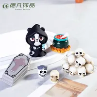 Halloween Miniature Resin Crafts DIY Processing Skull Death Creative Micro Landscape Decorations Small Display Parts main image 1