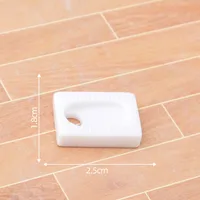 Retro Miniature Resin TV Home Appliances DIY Decorative Keychain Pendant Table Decoration Simple Style Crafts Accessories sku image 2