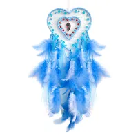 Creative Hollow Heart-Shaped Dreamcatcher Decorations Nordic American Wedding Celebration Bedroom Hanging Decorations Hoop Feather main image 1