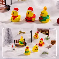 Christmas Decoration Resin Duck Micro Landscape Snow Landscape DIY Creative Table Decorations Figurine Plastic Crafts main image 1