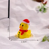 Christmas Decoration Resin Duck Micro Landscape Snow Landscape DIY Creative Table Decorations Figurine Plastic Crafts sku image 1