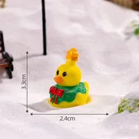 Christmas Decoration Resin Duck Micro Landscape Snow Landscape DIY Creative Table Decorations Figurine Plastic Crafts sku image 3