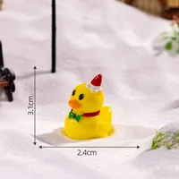 Christmas Decoration Resin Duck Micro Landscape Snow Landscape DIY Creative Table Decorations Figurine Plastic Crafts sku image 4