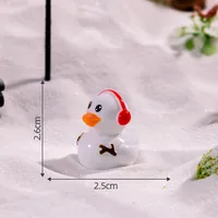 Christmas Decoration Resin Duck Micro Landscape Snow Landscape DIY Creative Table Decorations Figurine Plastic Crafts sku image 2