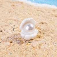 Cartoon Resin Pearl Shell Ornament Accessories DIY Cream Color Shoe Buckle Pendant Mobile Phone Charm Decoration sku image 3