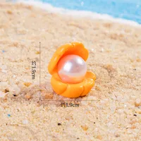Cartoon Resin Pearl Shell Ornament Accessories DIY Cream Color Shoe Buckle Pendant Mobile Phone Charm Decoration sku image 9