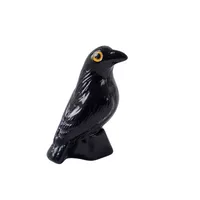 Halloween Black Head Tilt Crow Resin Decorations DIY Cute Small Animal Handmade Particles Figurine Cartoon Style main image 5