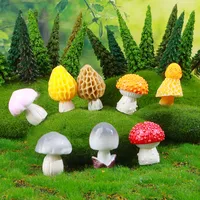 Colorful Mushroom Hard Resin Garden Landscape Decorations DIY Craft Plastic Bonsai Decoration Accessories Creative Gift main image 1