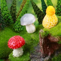 Colorful Mushroom Hard Resin Garden Landscape Decorations DIY Craft Plastic Bonsai Decoration Accessories Creative Gift main image 4