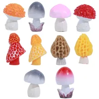 Colorful Mushroom Hard Resin Garden Landscape Decorations DIY Craft Plastic Bonsai Decoration Accessories Creative Gift main image 5