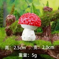 Colorful Mushroom Hard Resin Garden Landscape Decorations DIY Craft Plastic Bonsai Decoration Accessories Creative Gift sku image 1