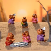 Handmade Cute Resin DIY Crafts Accessories Miniature Landscape Cartoon Animal Groundhog Model Figurine Plastic Resin main image 2