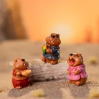 Handmade Cute Resin DIY Crafts Accessories Miniature Landscape Cartoon Animal Groundhog Model Figurine Plastic Resin main image 3
