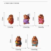Handmade Cute Resin DIY Crafts Accessories Miniature Landscape Cartoon Animal Groundhog Model Figurine Plastic Resin main image 4