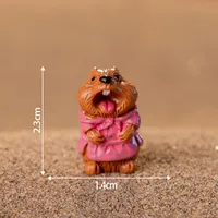 Handmade Cute Resin DIY Crafts Accessories Miniature Landscape Cartoon Animal Groundhog Model Figurine Plastic Resin sku image 1