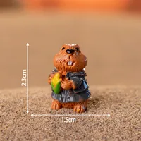 Handmade Cute Resin DIY Crafts Accessories Miniature Landscape Cartoon Animal Groundhog Model Figurine Plastic Resin sku image 5