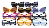 Butterfly Frame Full Rim Glasses Anti-Blue Light Plain Lens Large Frame Color Matching Design Elegant Versatile For Adults main image 2