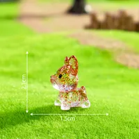 Miniature Cartoon Animal Resin DIY Crafts Sparkling Small French Bulldog Car Decorations Landscape Statue Hanging Ornament sku image 3
