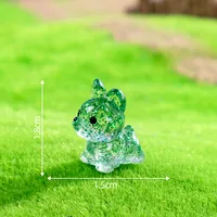 Miniature Cartoon Animal Resin DIY Crafts Sparkling Small French Bulldog Car Decorations Landscape Statue Hanging Ornament sku image 5