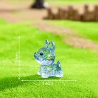 Miniature Cartoon Animal Resin DIY Crafts Sparkling Small French Bulldog Car Decorations Landscape Statue Hanging Ornament sku image 8