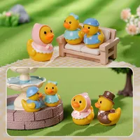 Creative Cartoon Resin DIY Craft Accessories Table Decorations Small Yellow Duck Micro Landscape Decoration Car Decoration main image 1