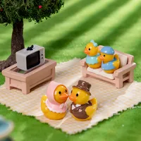 Creative Cartoon Resin DIY Craft Accessories Table Decorations Small Yellow Duck Micro Landscape Decoration Car Decoration main image 3