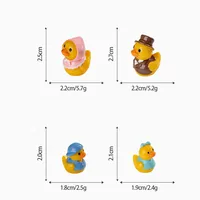 Creative Cartoon Resin DIY Craft Accessories Table Decorations Small Yellow Duck Micro Landscape Decoration Car Decoration main image 4