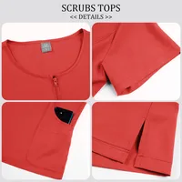 Women's Zipper Round Neck Hospital Work Clothes Up And Down Suit Doctor Hand Washing Suit Comfortable Spring And Autumn Summer main image 3