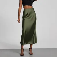 Elegant Black Satin Mini Skirt Fashionable Ladies High-End Unique Beautiful Skirt Fashionable Urban Commuter main image 3