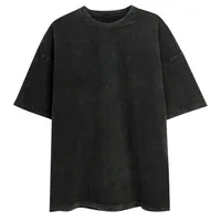 Men Women Summer Street Style Animal Pattern Washed-out Vintage Short Sleeve T-shirt Casual Loose Round Neck Cotton Top main image 5