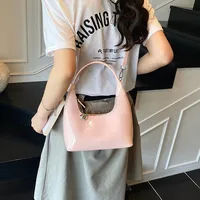 Casual Fashion Underarm Bag Single Shoulder Bag Dumpling Shape Pure Color Artificial Leather Street Style High Street For Women main image 4