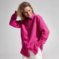 Two-Layer Pleated Cotton Shirt Loose Long Sleeve Cotton  Elements Casual Women's Shirt main image 1