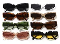 Triangle Cat-Eye Sunglasses Diamond-Embedded Fashion Sunscreen  Style High-End Sunglasses main image 3