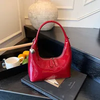 Casual Fashion Underarm Bag Single Shoulder Bag Dumpling Shape Pure Color Artificial Leather Street Style High Street For Women sku image 3