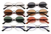New Oval Sunglasses Women Fashion UV Protection Street Style Personality Concave Shape Travel Sunscreen Brown Gold main image 2