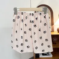 Suitable For Summer Cartoon Dog's Paw Shorts Women's Loose Lightweight Breathable Pajamas Comfortable Sweet Style Home Wear sku image 1