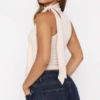 Fashion Sexy Short Top Women's Sleeveless Tight Open Belly Fashion Small Shirt Urban Style Spring And Summer Solid Color Commute Friendly main image 2