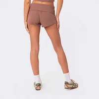Low Waist Women's Basic Slim Casual Shorts Summer Trendy Foldable Waist Short Hot Pants Elastic Polyester Fabric main image 3