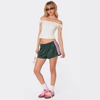 New Women's Casual Sports Shorts Elastic Waist Three-Point Length Polyester Blend Comfortable Breathable Mid Waist main image 3