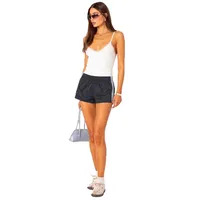 New Women's Casual Sports Shorts Elastic Waist Three-Point Length Polyester Blend Comfortable Breathable Mid Waist main image 5