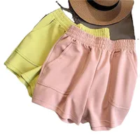 Suitable For Summer Thin High Waist Loose Cotton Sports Shorts Women's Wide-Legged Pants Casual Fashion Three Points Length Suit main image 4