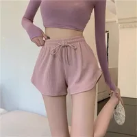Men's High Waist Women's Fitness Shorts Casual Sports Loose Wide Leg Summer New Plaid Pattern Polyester Elastic Waist main image 2