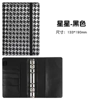 Creative Leather Ring Loose Leaf Notebook Suitable For Financial Planner Accounting Notebook Pink XINGX Marble Design With Storage And Stickers sku image 2