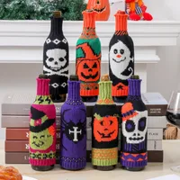 Halloween Decoration Knitted Christmas Bottle Cover Red Wine Suitable For Restaurant Decoration Clothing Accessories main image 3