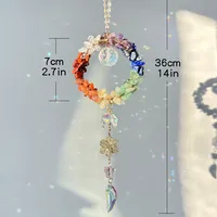 Luxury Automobile Hanging Ornament Crystal Rearview Mirror Decoration Natural Stone On Behalf Of The Consignor Live Vehicle Interior Design Accessories main image 2
