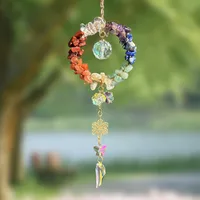Luxury Automobile Hanging Ornament Crystal Rearview Mirror Decoration Natural Stone On Behalf Of The Consignor Live Vehicle Interior Design Accessories sku image 1