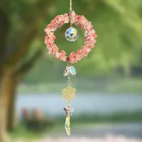 Luxury Automobile Hanging Ornament Crystal Rearview Mirror Decoration Natural Stone On Behalf Of The Consignor Live Vehicle Interior Design Accessories sku image 2