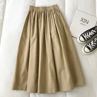 Women's Slim-Fit High Waist A- Line Skirt New Style Summer Slimming Umbrella-Shaped Casual Polyester Fabric Skirt main image 3