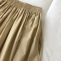 Women's Slim-Fit High Waist A- Line Skirt New Style Summer Slimming Umbrella-Shaped Casual Polyester Fabric Skirt main image 4