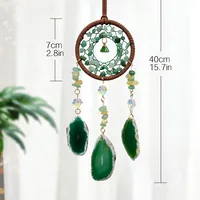 Hand-Woven Natural Green Turquoise Car Pendant Luxury Men's Gift Exclusive Automobile Hanging Ornament Iron Hoop Material main image 3